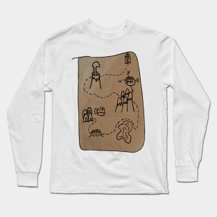 Treasure Map by Kids Long Sleeve T-Shirt